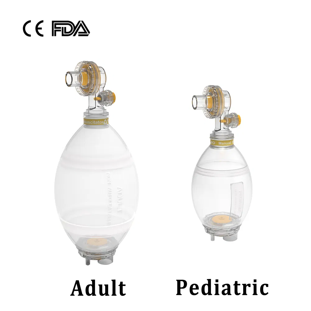 SEBS Ambu Bag with Oxygen Mask SEBS Manual Resuscitator Kit Set Ambu Bag Factory with CE FDA for Adult Pediatric Size