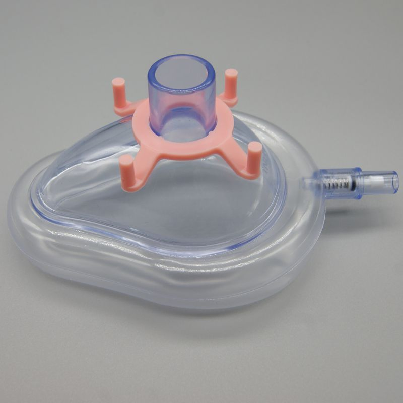 Disposable Medical Consumables Single Person Use Soft Medical PVC Anesthesia Mask with Air Cushion