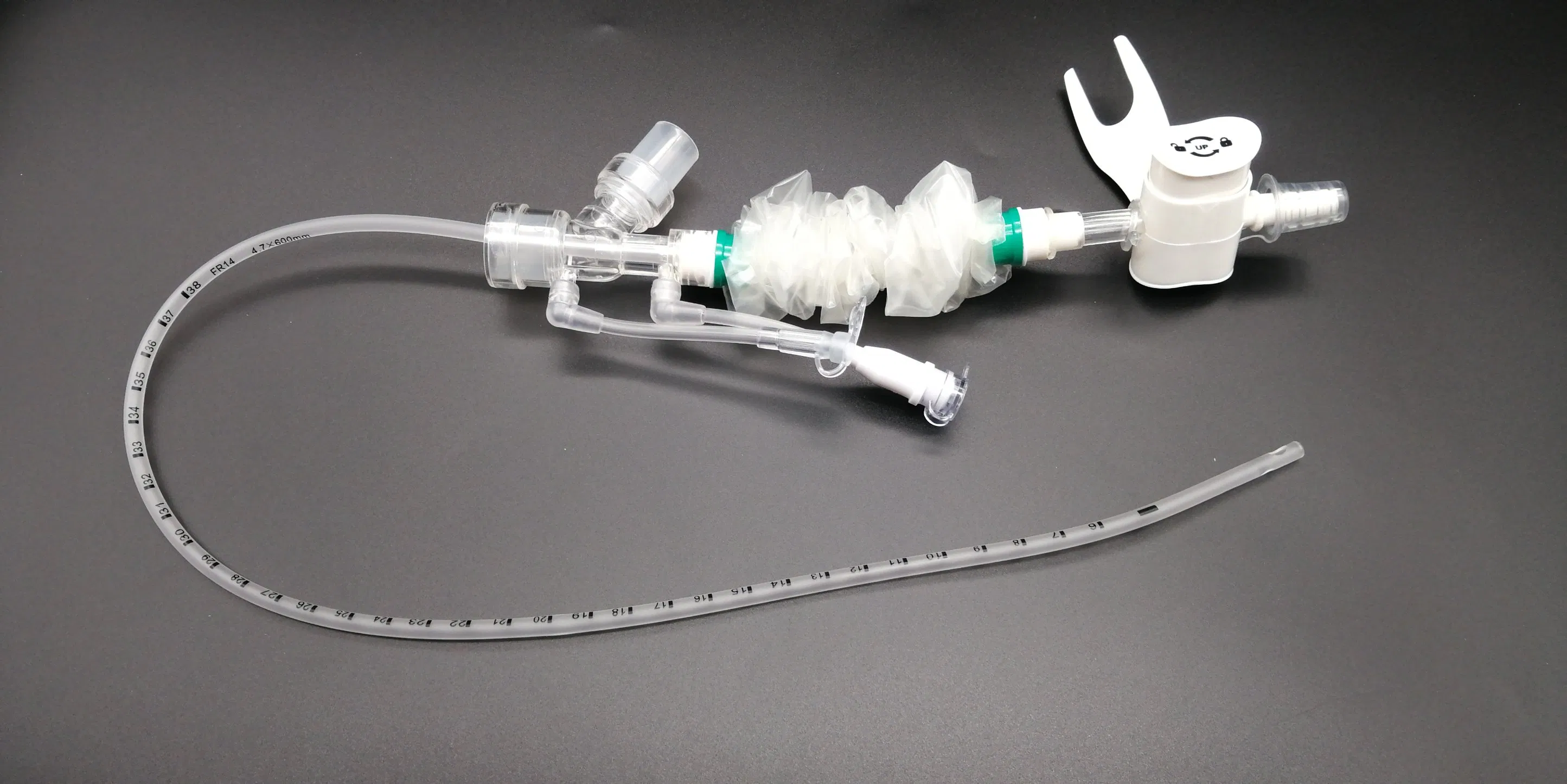 China Factory Medical Disposables Kimberly Clark Closed Suction System 14 French Suction Catheter with FDA CE ISO13485