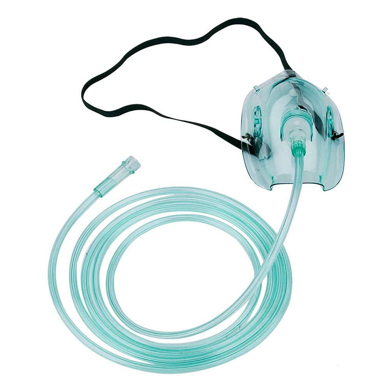 Disposable Medical Supplies Oxygen Therapy Mask with Tube Adjustable Plastic Strap