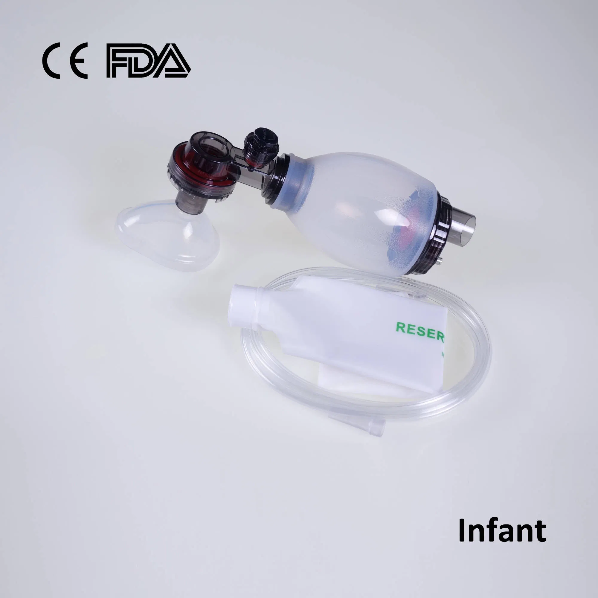 Reusable Silicone Ambu Bag Manual Resuscitator Factory with CE, FDA for Adult Pediatric Children Kids Size