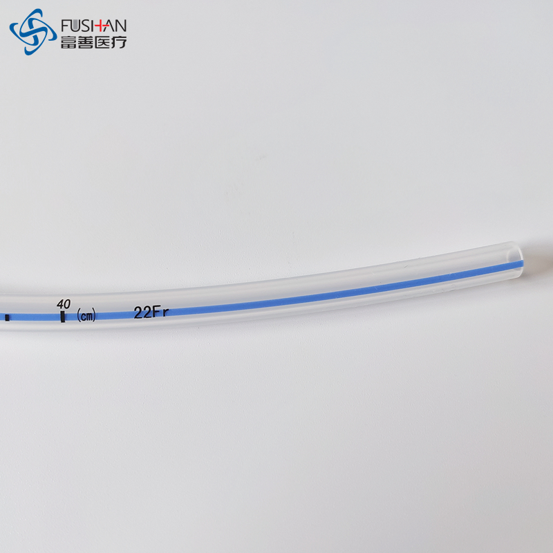 Fushan Disposable Medical Silicone Chest Drainage Intercostal Closed Suction Catheter of Adult Size for Cardiothoracic Surgery with CE, ISO and FDA 12-40fr
