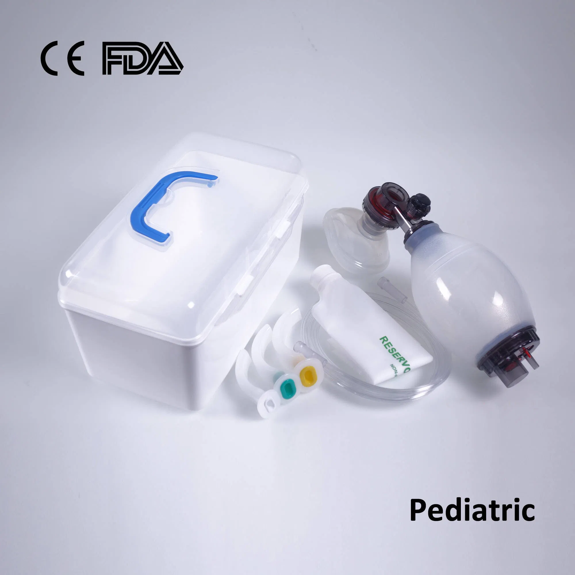 Reusable Silicone Ambu Bag Manual Resuscitator Factory with CE, FDA for Adult Pediatric Children Kids Size