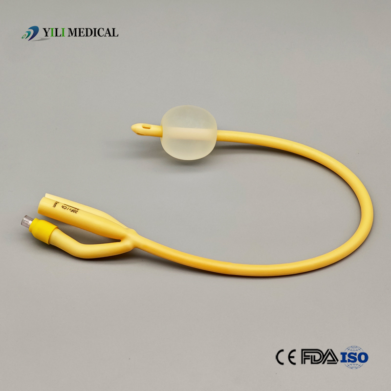 Yili Medical Supply Hospital Use 2/3 Way Silicon Coated Latex Foley Balloon Urethral Urine Drainage Catheter
