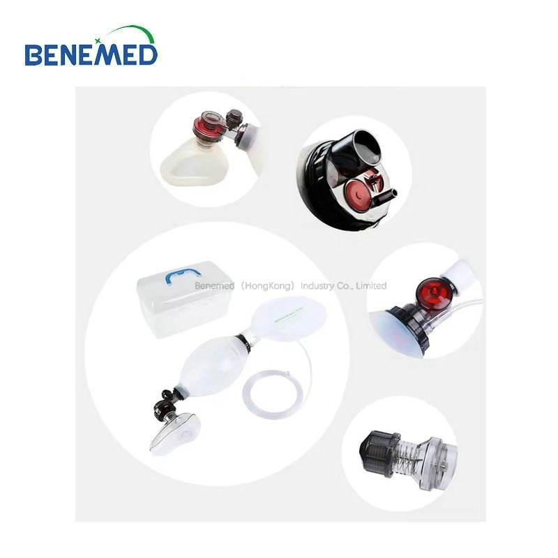 Adult Reusable Manual Resuscitators Oval Silicone Resuscitator Ambu Bag for Resuscitation
