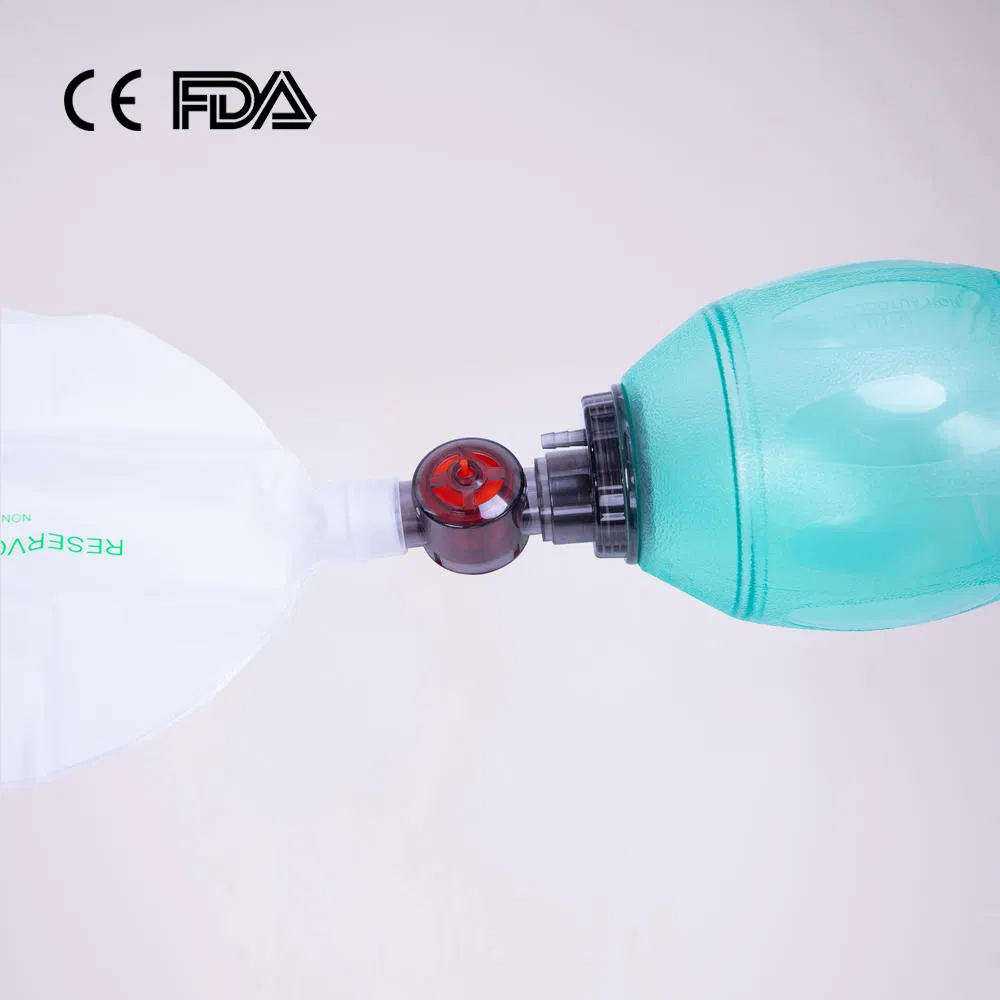 PVC Ambu Bag Manual Resuscitator Kit with Reservoir Bag and Oxygen Mask for Emergency Rescue for Pediatric Children Kids Size