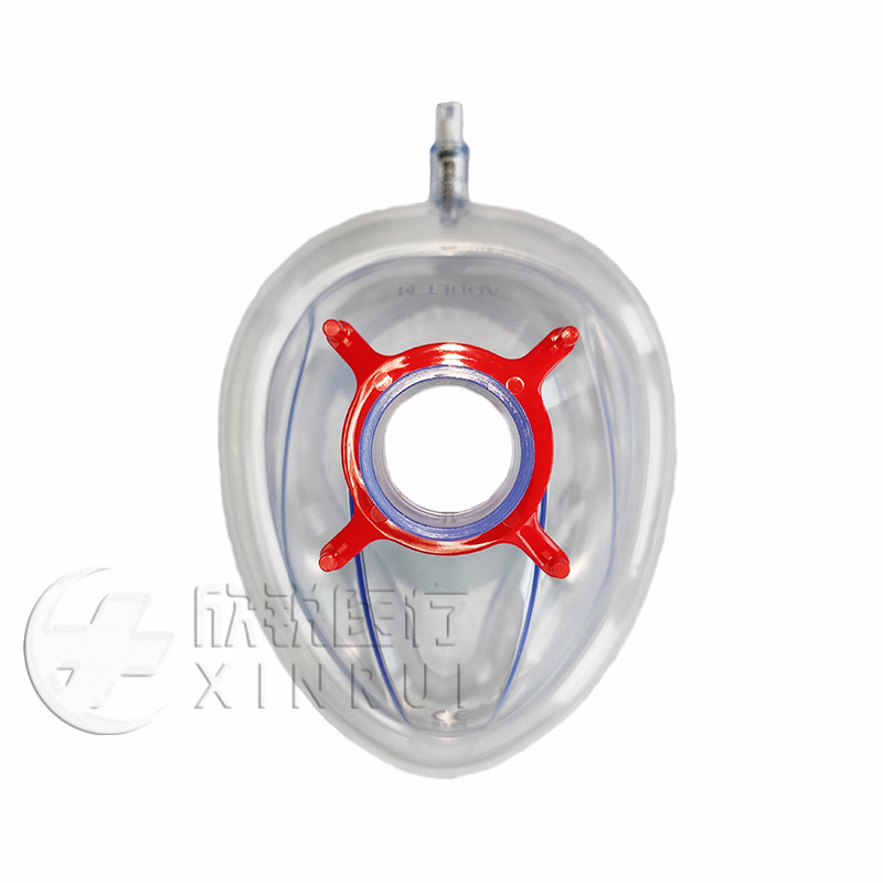 Disposable Medical PVC Transparent Adult Anesthesia Mask Face Mask Size 4