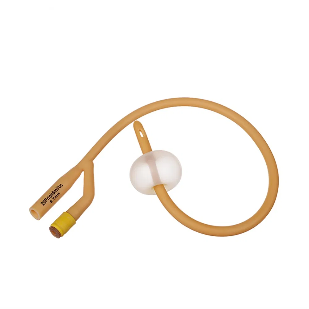 Disposable Sterile 100% Latex Foley Urine 100% Silicon Coated Urinary Catheter