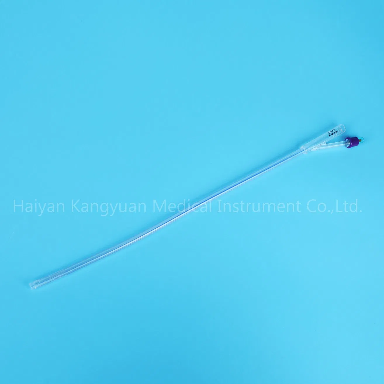 2 Way Transparent or Blue Silicone Foley Catheter with Unibal Integral Balloon Technology Integrated Flat Balloon Central Open Tipped Suprapubic Use