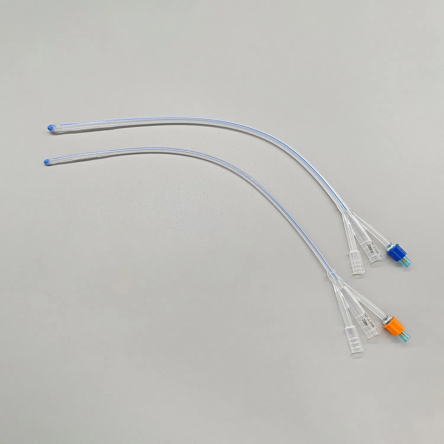 Dual Drainage Eyes 3-Way Irrigation Silicone Catheter