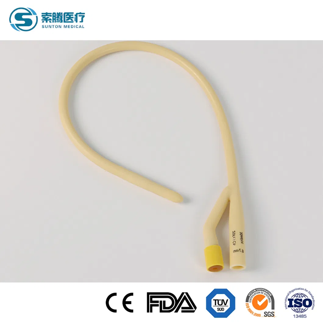 Medical Disposables Fr06-30 Sterile 2/3 Way Latex Silicone Balloon Foley Urinary Drainage Catheter for Adult/Pediatric with CE/ISO Certificate
