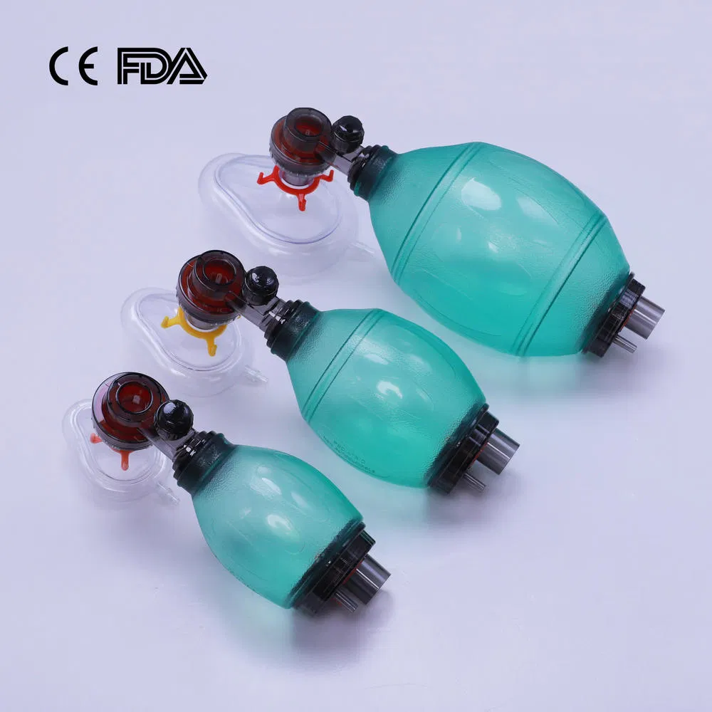 Disposable PVC Ambu Bag Manual Resuscitator Kit with Reservoir Bag and Oxygen Mask for Emergency Rescue for Infant Size