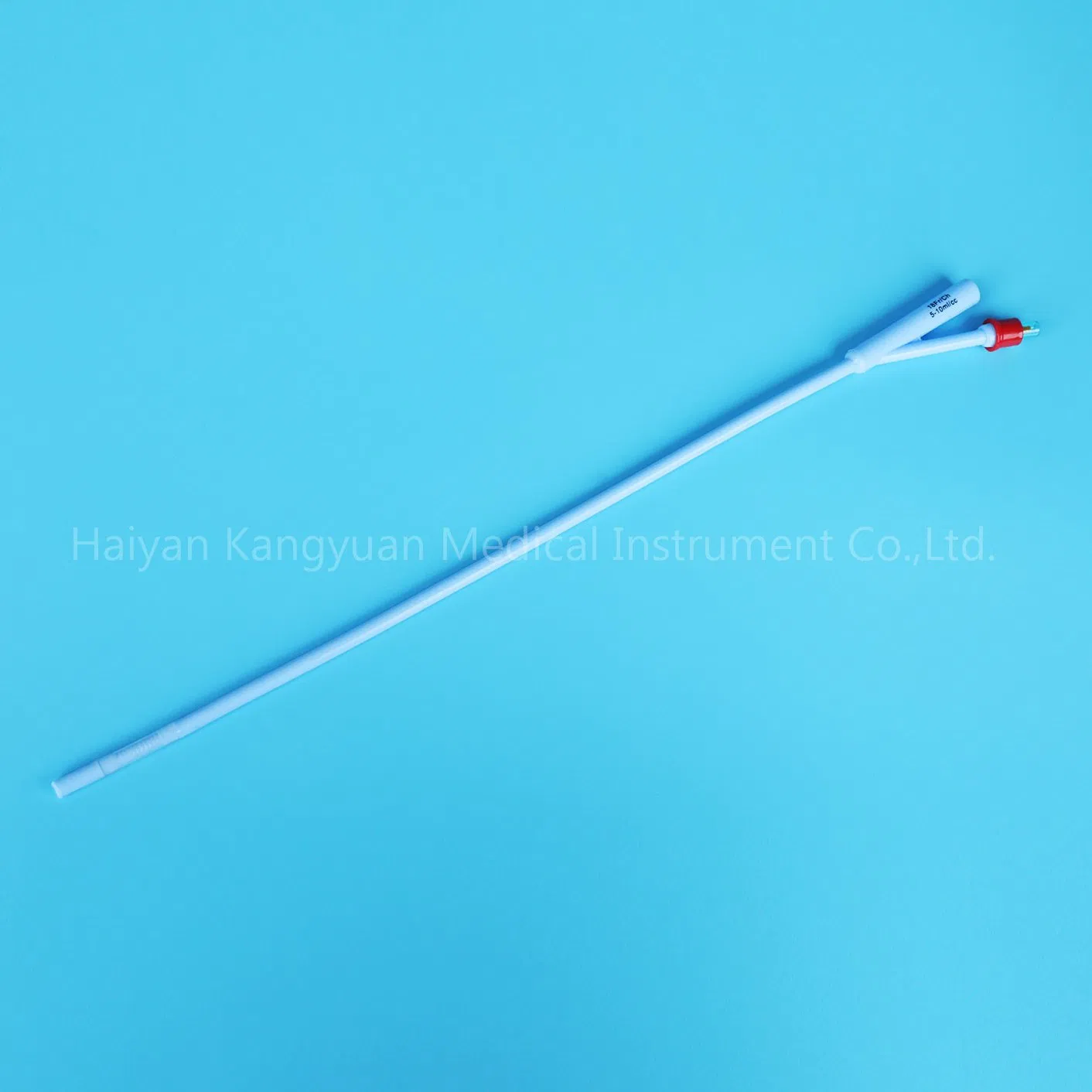 2 Way Transparent or Blue Silicone Foley Catheter with Unibal Integral Balloon Technology Integrated Flat Balloon Central Open Tipped Suprapubic Use