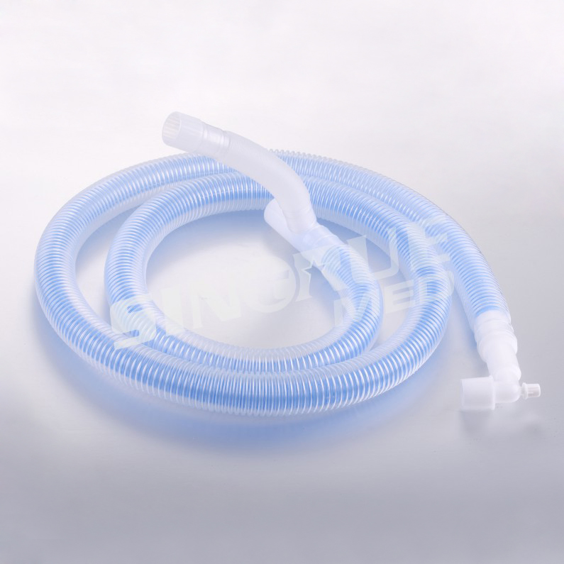 Hospital 1.5m 1.8m Disposable Medical Reinforced Anesthesia Breathing Circuit