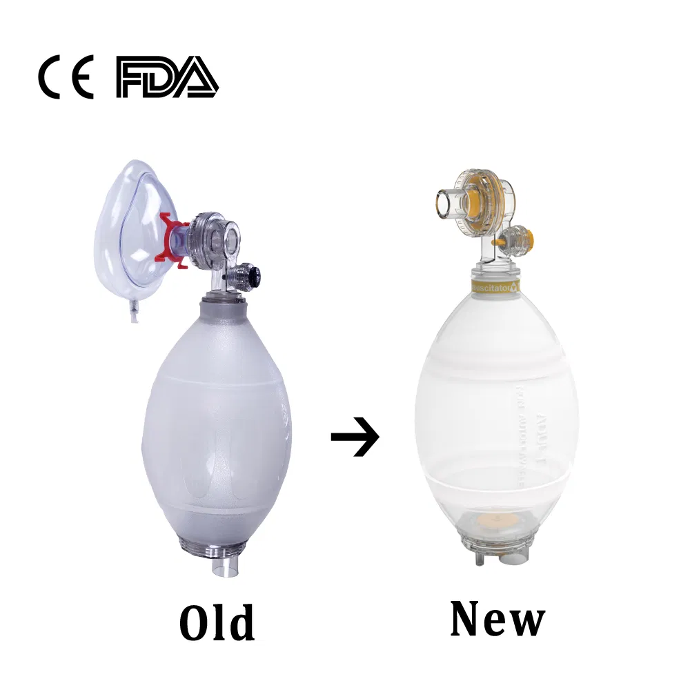 SEBS Ambu Bag with Oxygen Mask SEBS Manual Resuscitator Kit Set Ambu Bag Factory with CE FDA for Adult Pediatric Size