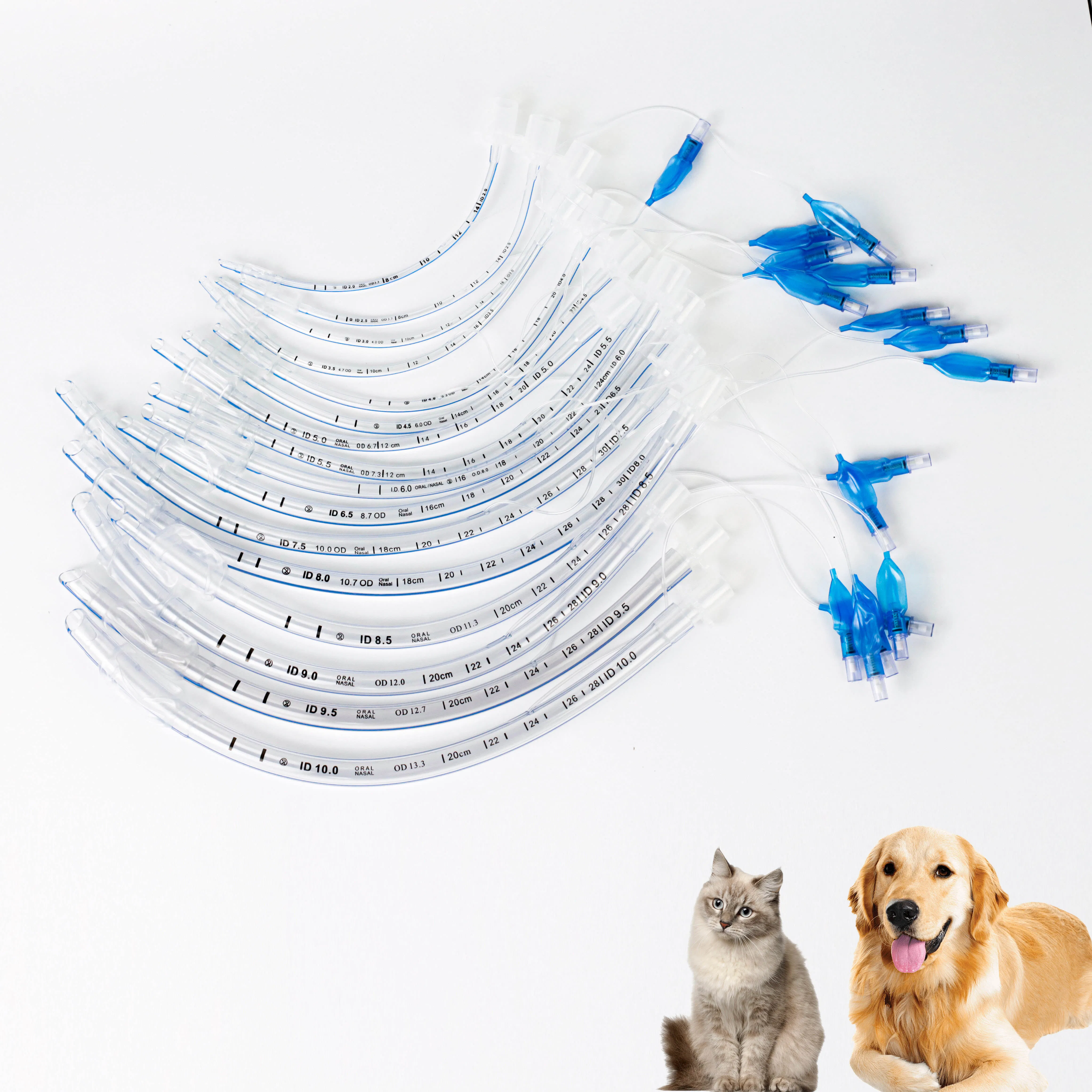 Single Use Veterinary Disposable Tracheal Endotracheal Tubes with Cuff for Animal