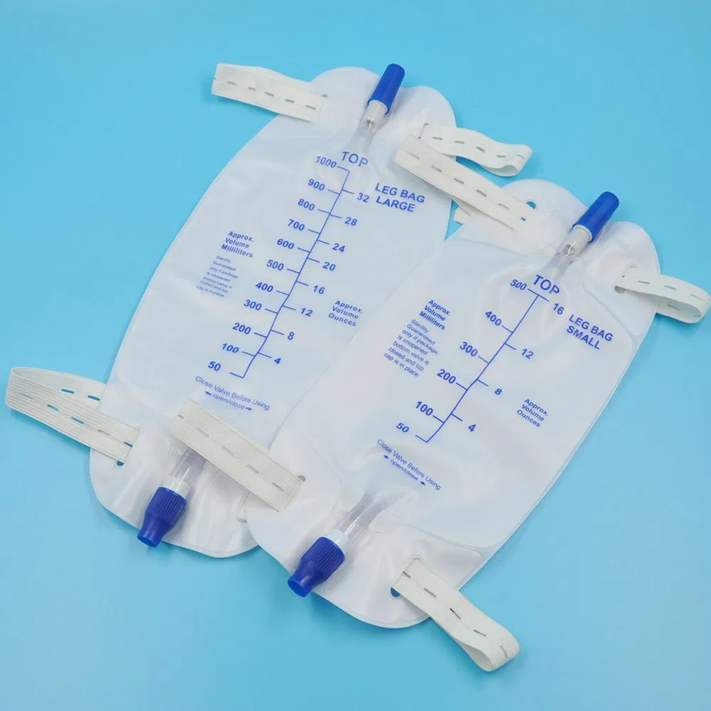 CE Cetificated Cheaper Price 2000ml Adult and Pediatric China Medical Sterile Disposable Urine Drainage Bags Urine Collection Bags Leg Urine Bags