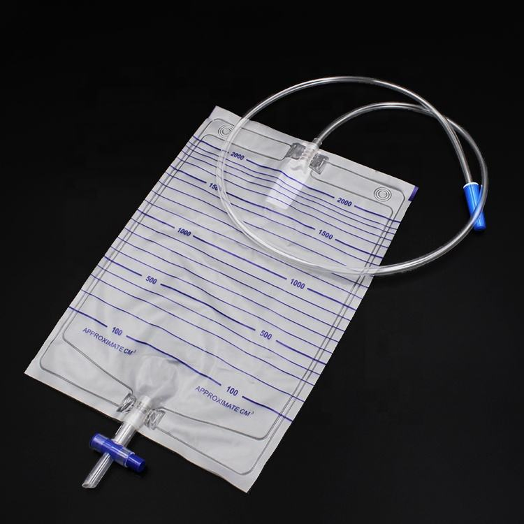 Disposable Adult Urine Drainage Bag 2000ml with T Valve