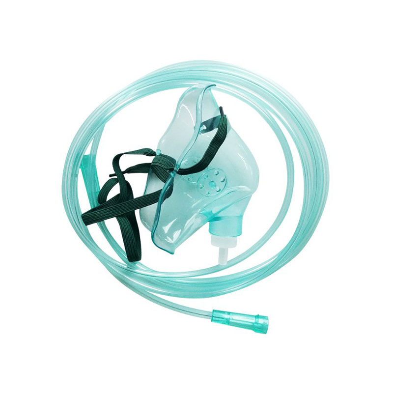Disposable Medical Supplies Oxygen Therapy Mask with Tube Adjustable Plastic Strap