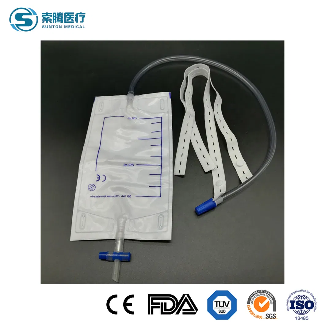 Adult Cross Valve Medical Disposable Sterile Drainage Urine Urinary Collector Leg Bags 600ml 800ml 500ml 750ml Collection