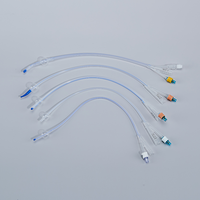 Long Term Urinary Drainage 100% Silicone Smooth Tip Silicone Foley Catheter for Clinical Use