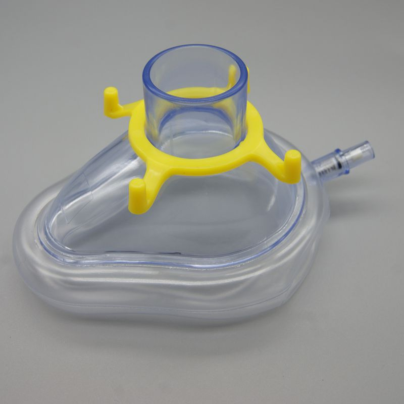 Disposable Medical Consumables Single Person Use Soft Medical PVC Anesthesia Mask with Air Cushion