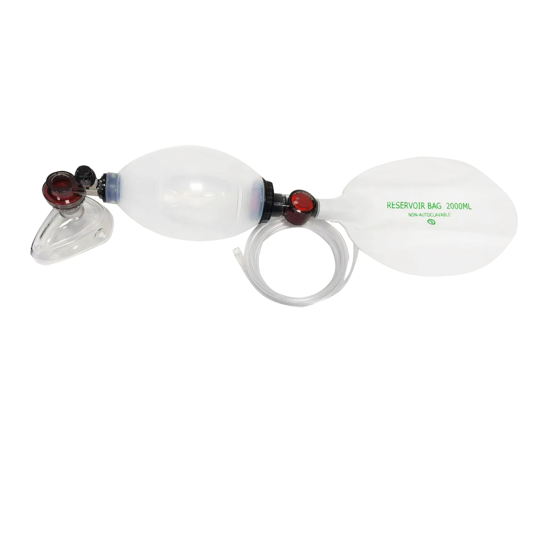 Manual Resuscitator Ambu Bag Set for Emergency Rescue Rusable Silicone Material