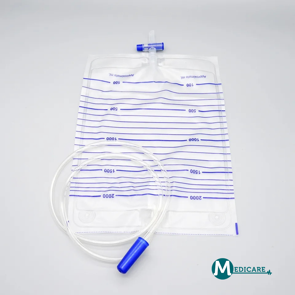 Manufacture Disposable Medical Adult Push-Poll with T-Valve Drainage Economic Urine Collection Bag