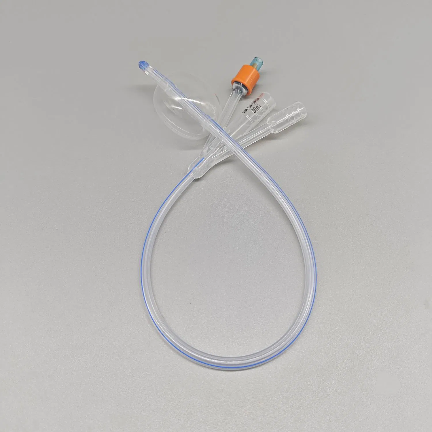 Dual Drainage Eyes 3-Way Irrigation Silicone Catheter