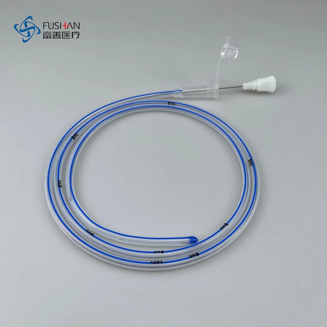 Disposable Sterile Medical Supplies Silicone Gastro-Duodenal Stomach Ng Feeding Tube with ISO New Standard Luer Lock Connector 6/8/10/12/14/16/18fr