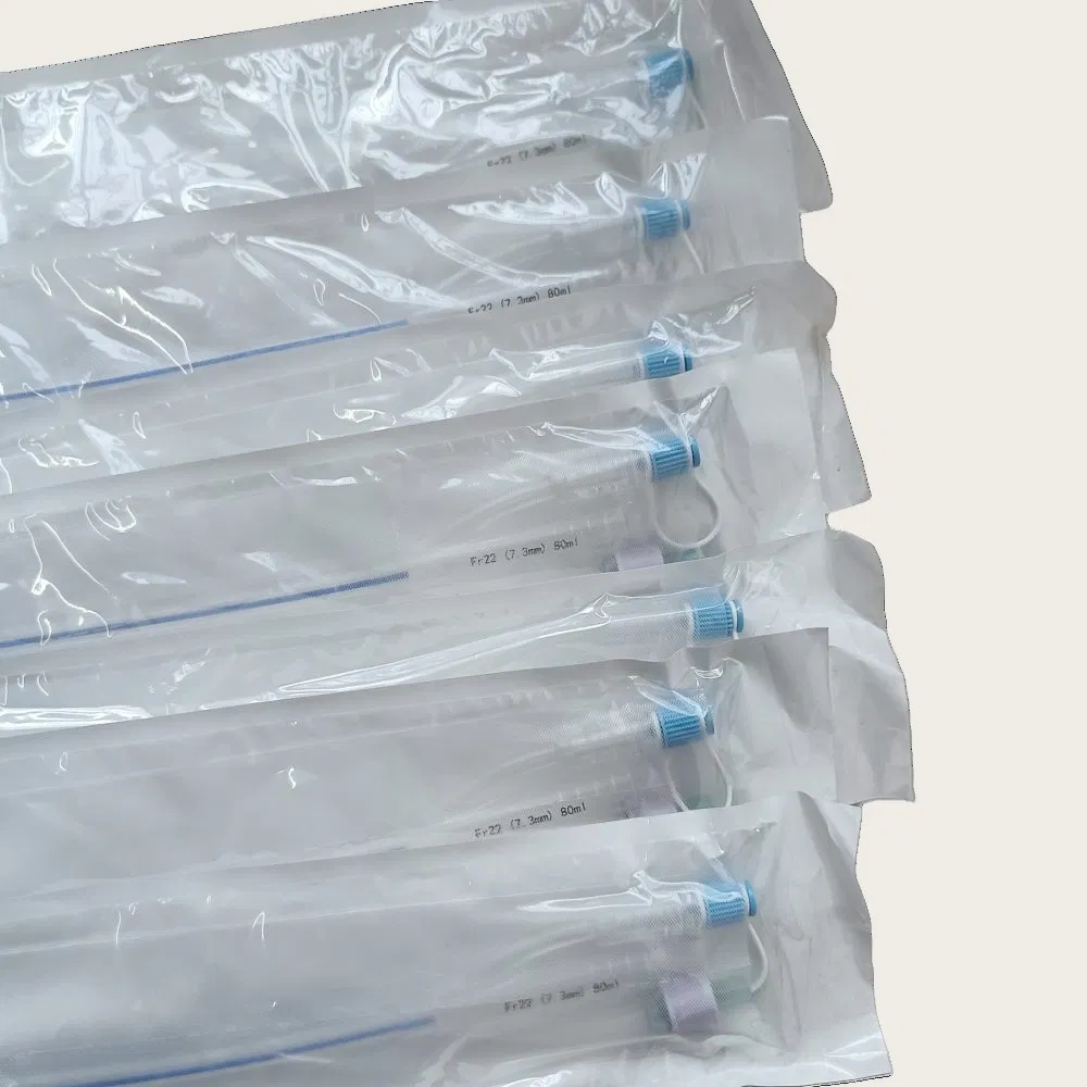 3 Way Silicone Hematuria Foley Urinary Catheter 22fr 80ml with Infection Control