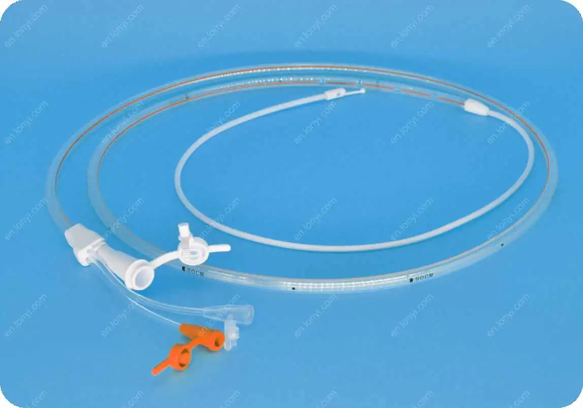 Hospital Disposable Triple Lumen Nasogastric Soft TPU Feeding Tube