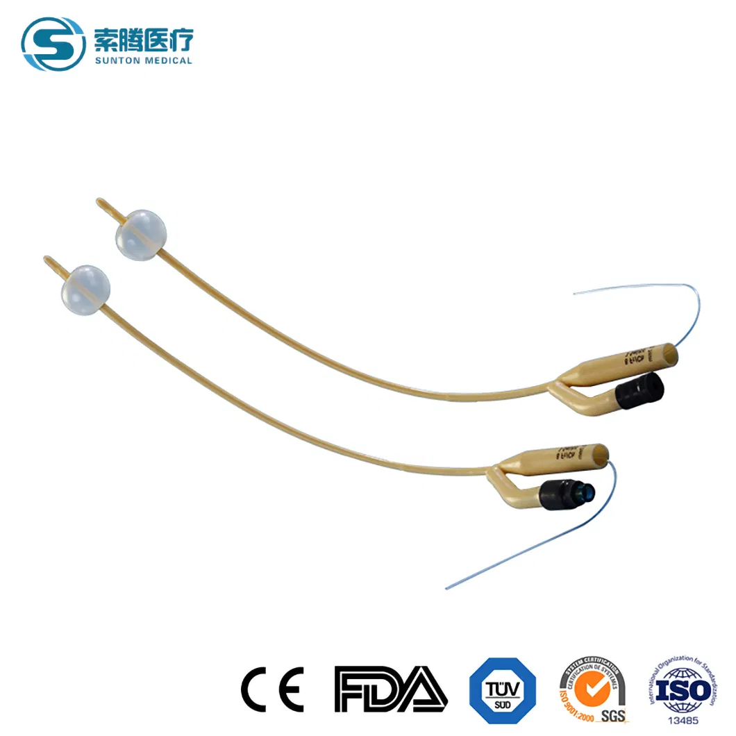 Medical Disposables Fr06-30 Sterile 2/3 Way Latex Silicone Balloon Foley Urinary Drainage Catheter for Adult/Pediatric with CE/ISO Certificate