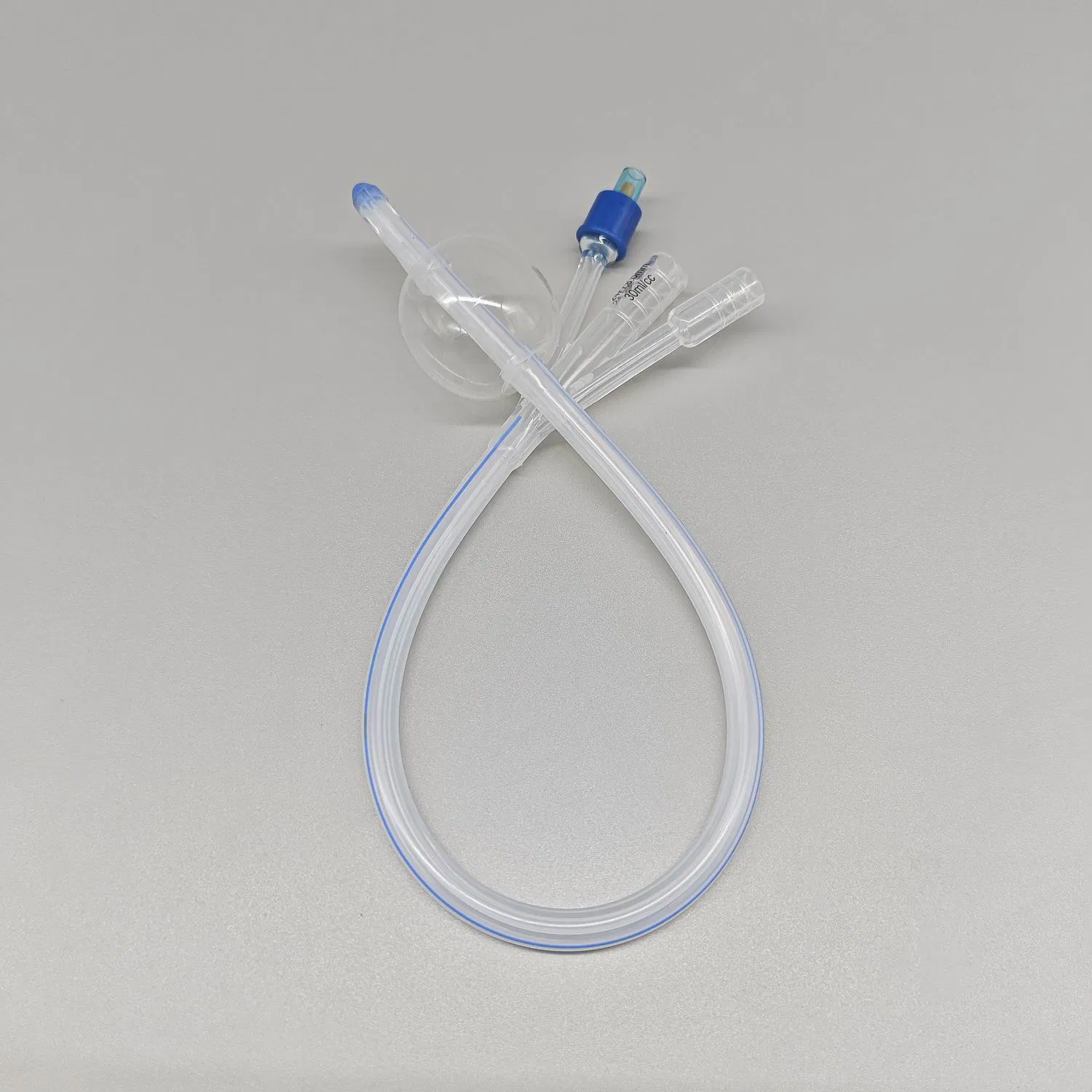 Dual Drainage Eyes 3-Way Irrigation Silicone Catheter