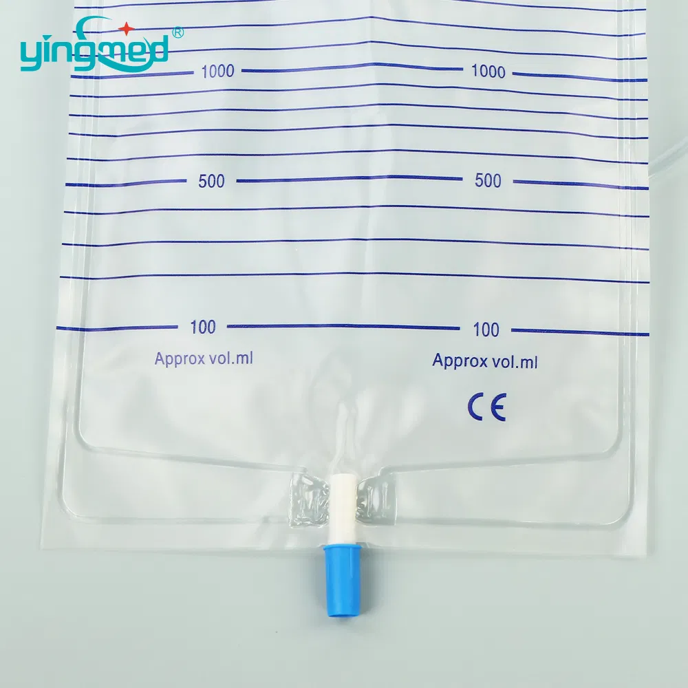 2000ml T Valve Pull Push Valve Economic Luxury Urinary Drainage Bag Urine Collection Bag Urine Collector Disposable Urine Bag