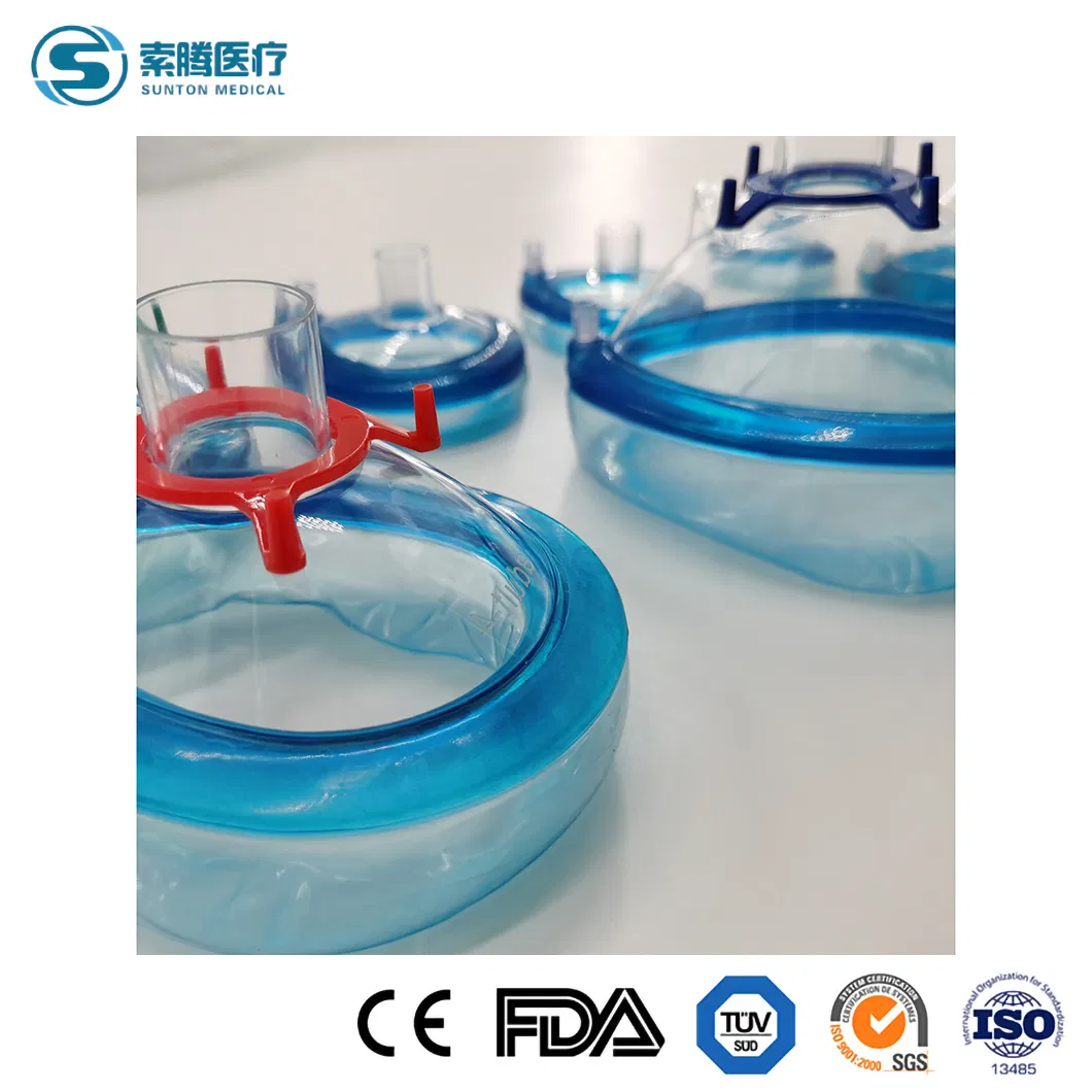 Sunton China OEM Customized CE/ISO Quality Certification Pediatric Adult Medical Disposable Anesthesia Mask Manufacters