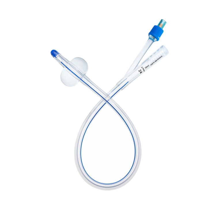 ISO CE Certified Medical Urinary Drainage 2 Way 3 Way 4 Silicone Latex Free Disposable Balloon Silicone Foley Catheters