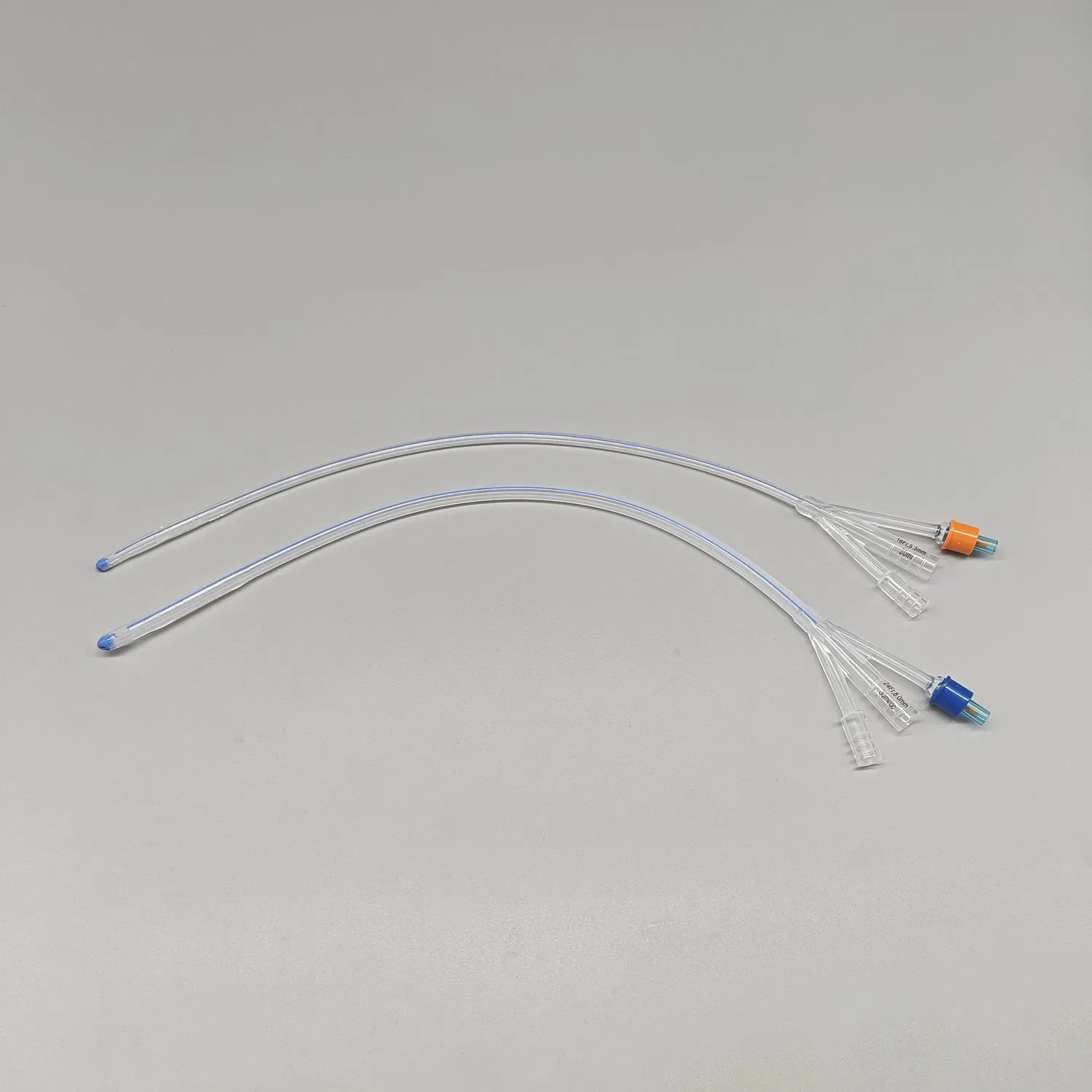 Dual Drainage Eyes 3-Way Irrigation Silicone Catheter