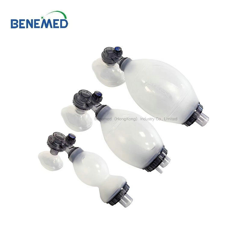 Adult Reusable Manual Resuscitators Oval Silicone Resuscitator Ambu Bag for Resuscitation