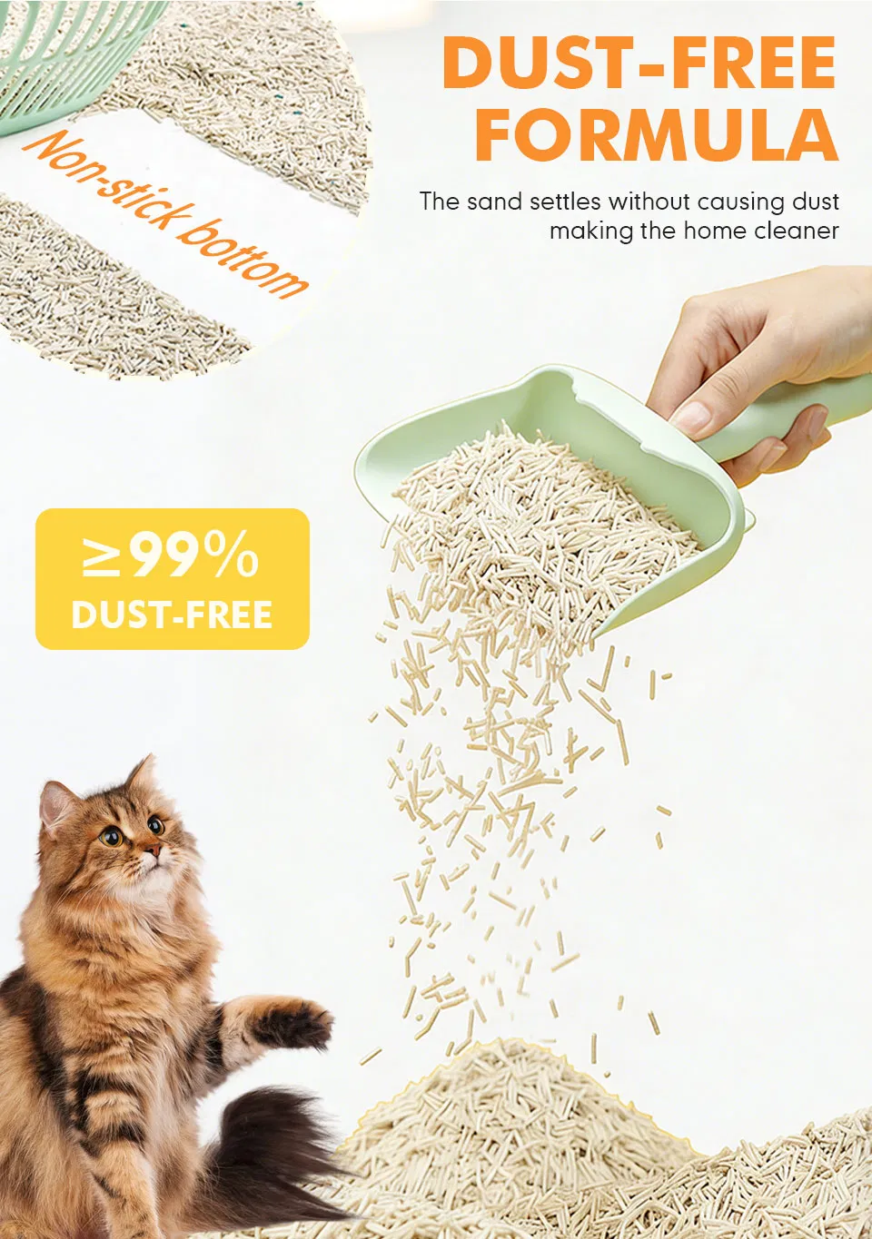 Arena para gatos ecológica