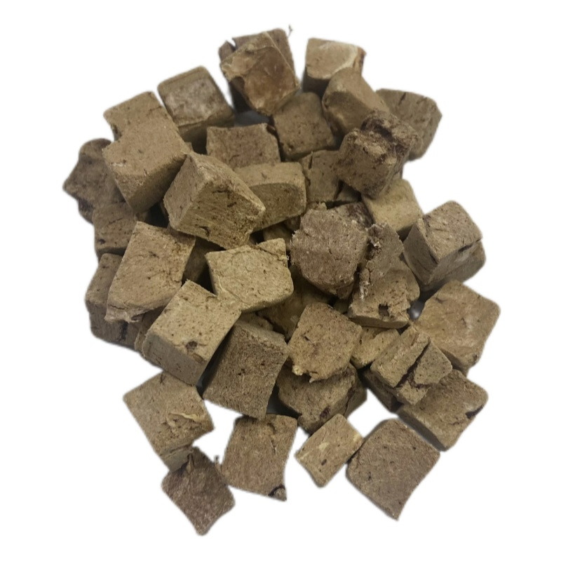 Alimento para mascotas de carne cruda liofilizada de codorniz