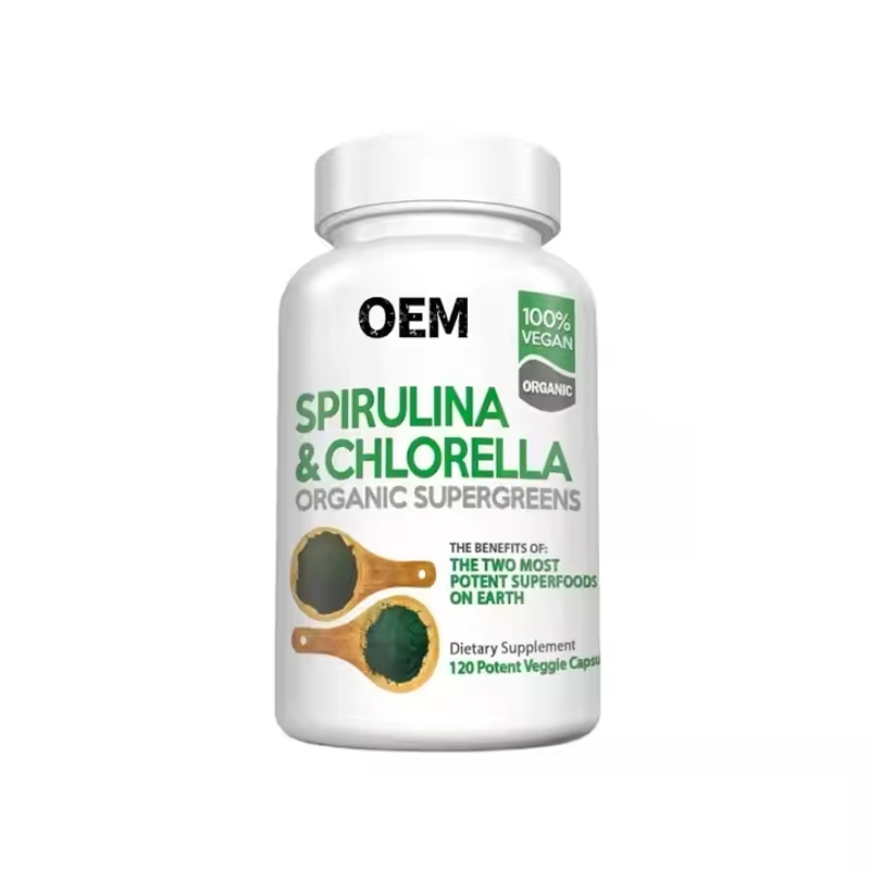 Cápsulas de Espirulina Suplemento Cápsulas de Superalimento Verde