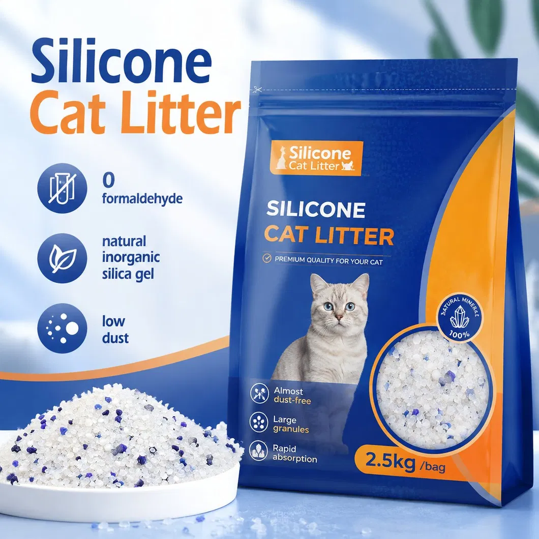 Proveedor Orgánico Mayorista de Productos de Belleza Arena para Gatos Nala Arena para Gatos Autolimpiante de Rápido Agrupamiento OEM Gel de Silica Cristal para Gatos