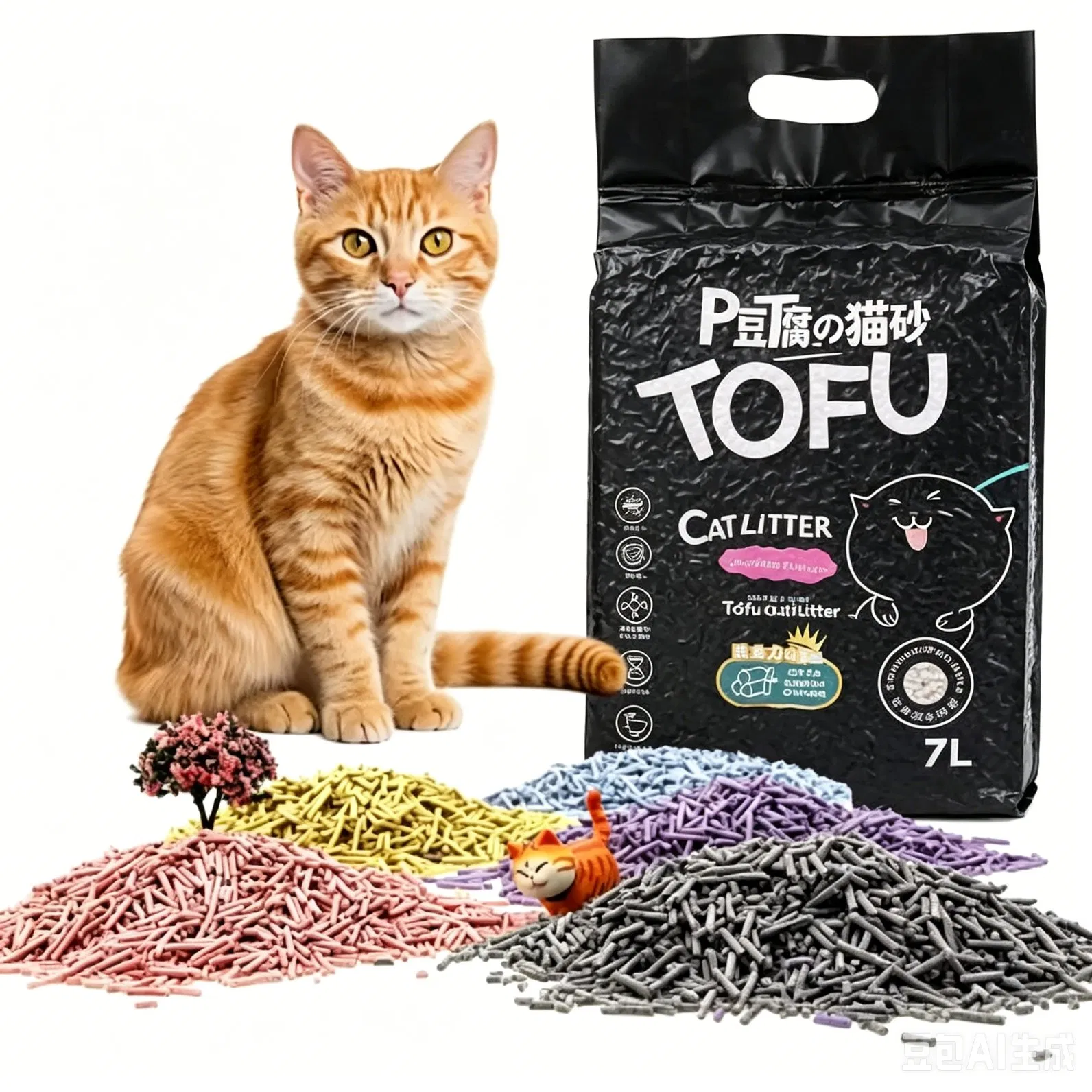 Fabricante OEM de arena para gatos de tofu biodegradable y desechable