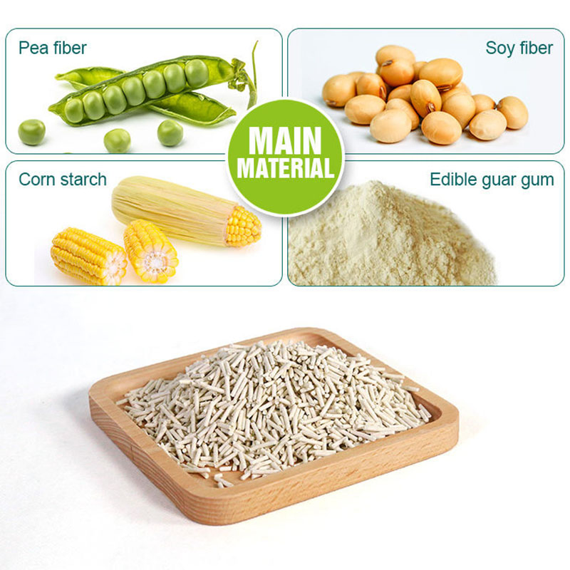 Productos para mascotas a base de fibra de soya natural, arena para inodoro de alta absorción, arena para gatos de tofu