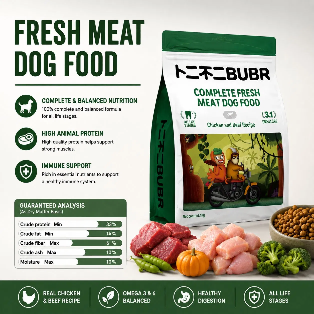 Comida Seca Sin Granos para Gatos Adultos - 1.2kg Bolsa