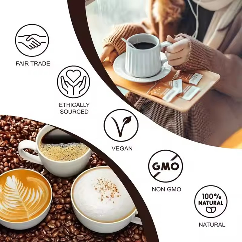 Extracto en polvo de café de champiñones orgánico saludable