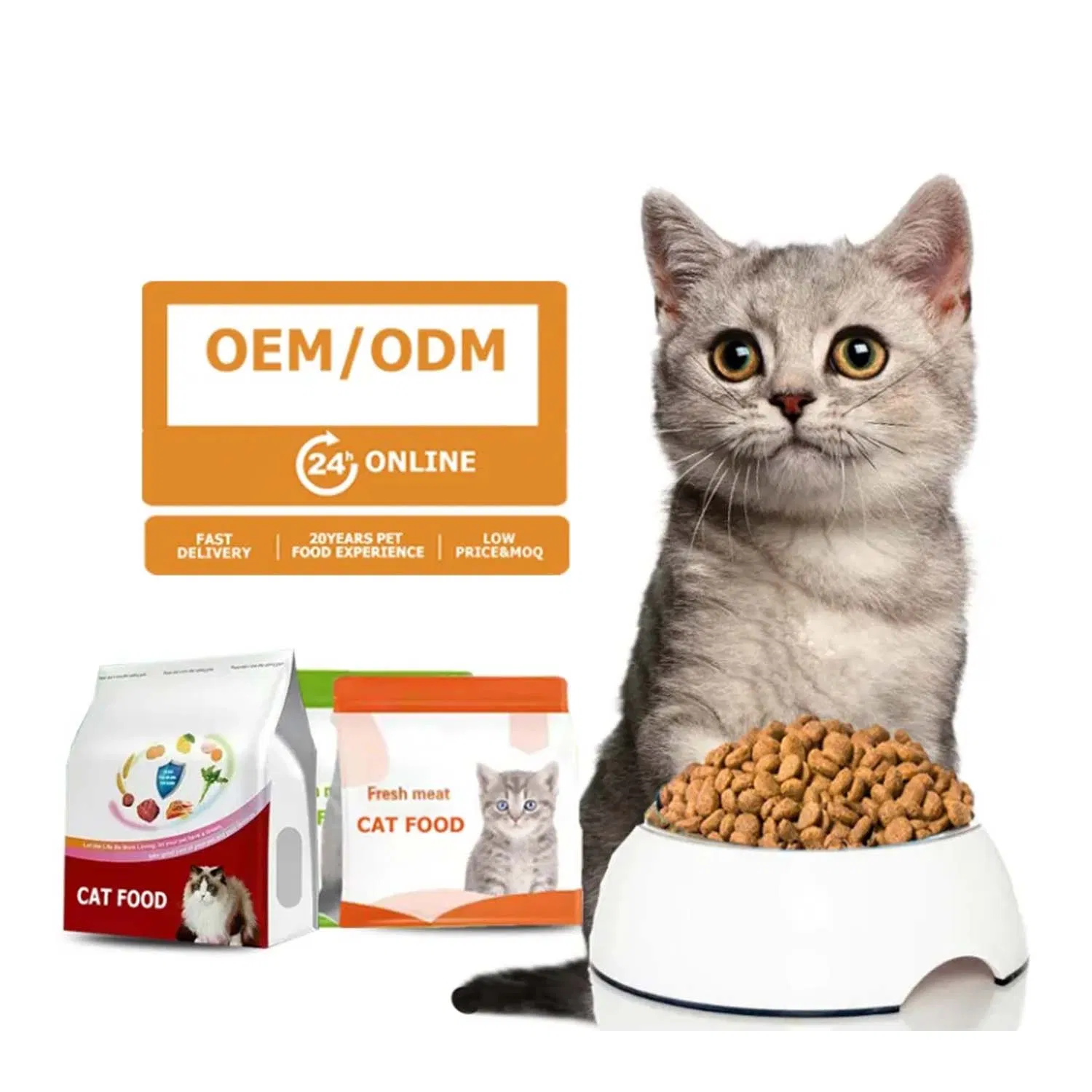 Comida seca para gatos cachorros natural saludable sin granos