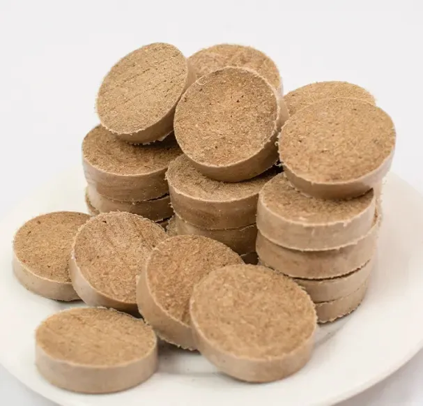 Bocadillo para mascotas carne cruda liofilizada en hueso para comida de perro y gato