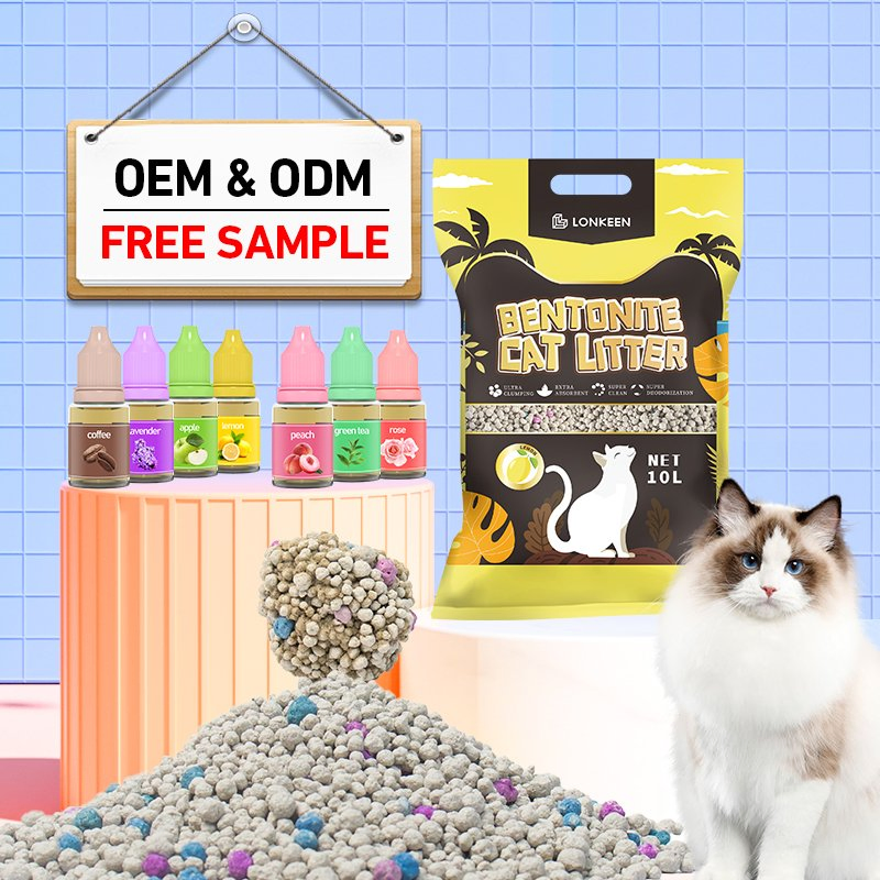 Proveedores de fábrica de arena para gatos ecológica BSCI, libre de polvo, fácil de limpiar, en forma de bola, Fresh Step, arena para gatos aglomerante de bentonita